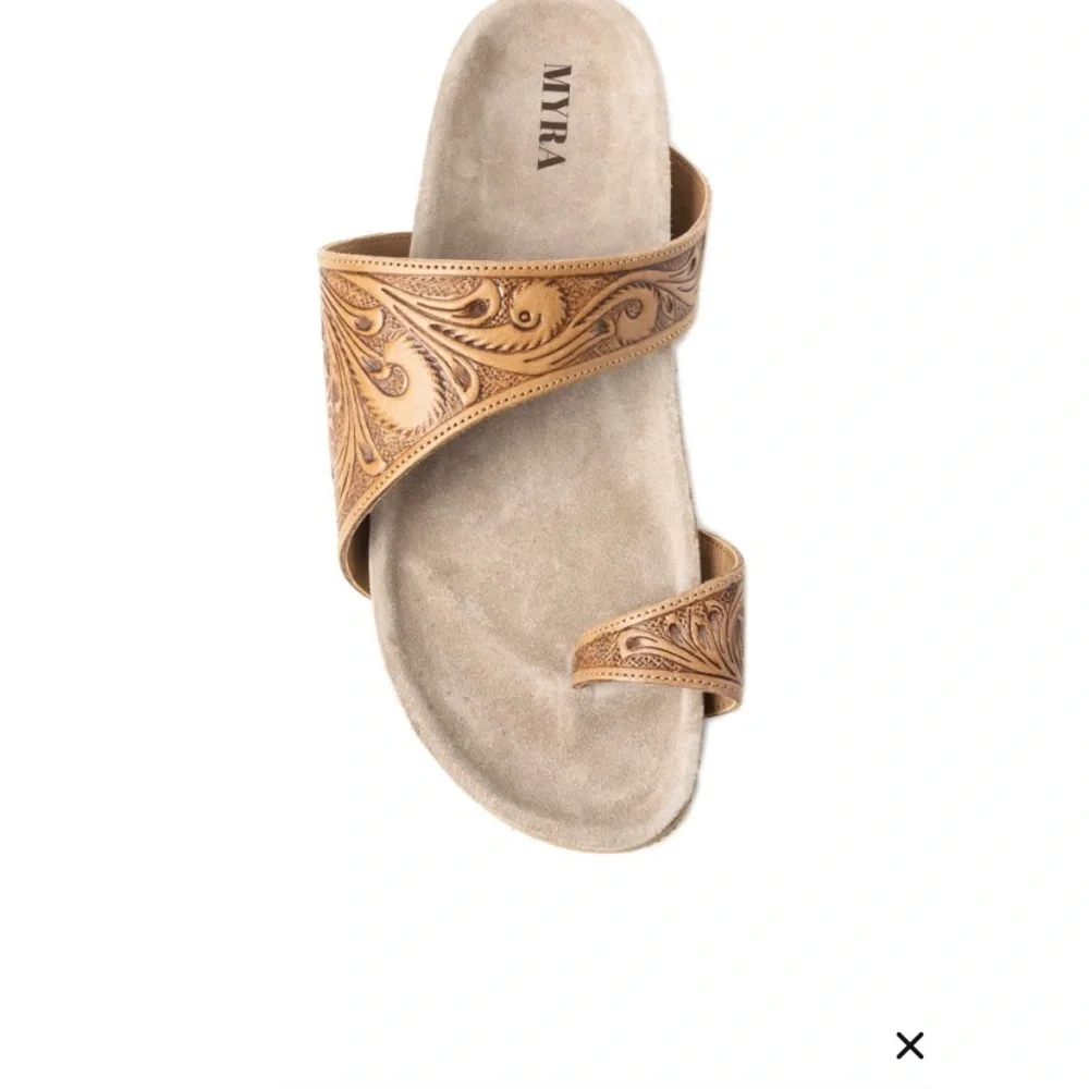 Myra Bag Tan Embossed Clogs - Picture 4 of 9